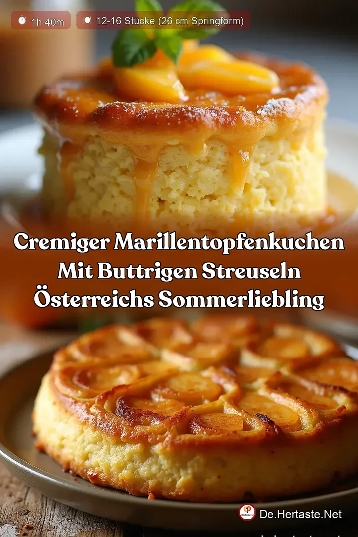 Cremiger MarillenTopfenkuchen mit buttrigen Streuseln &Ouml;sterreichs Sommerliebling