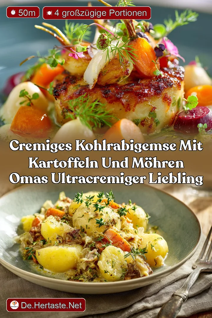 Cremiges Kohlrabigemse mit Kartoffeln und M&ouml;hren Omas ultracremiger Liebling