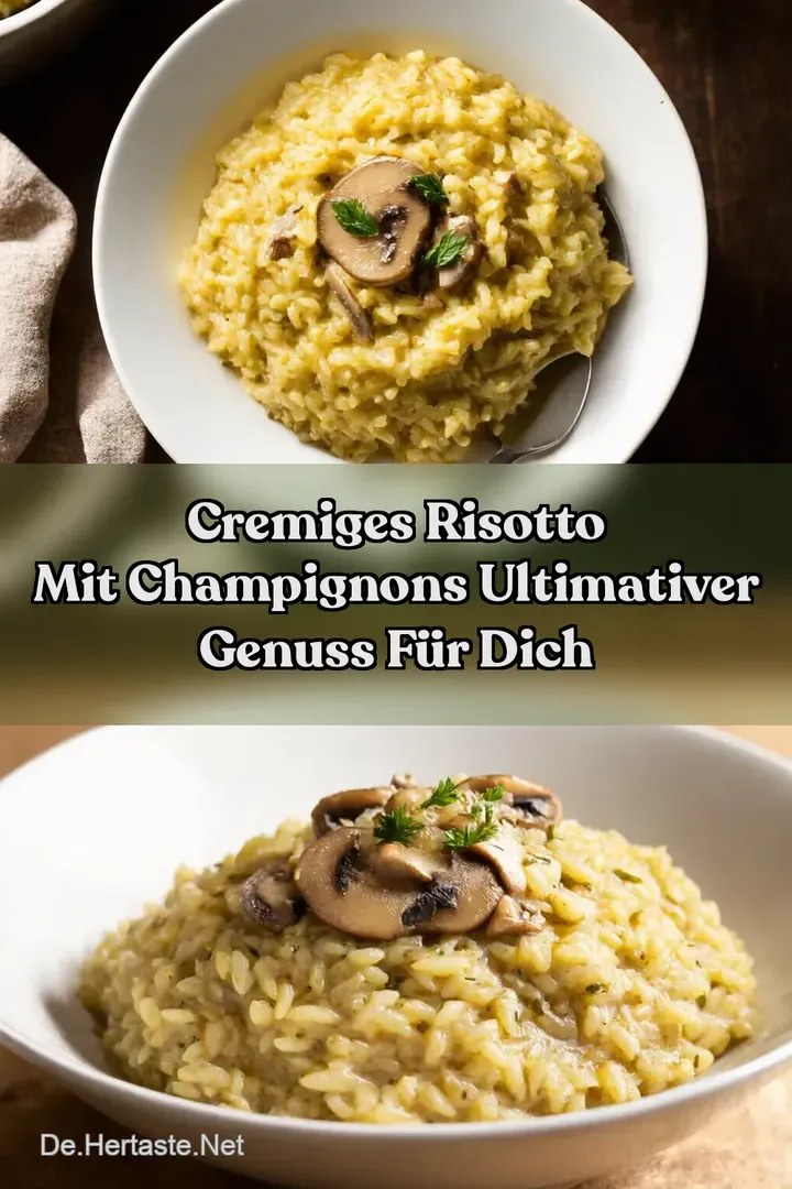 Cremiges Risotto Mit Champignons Ultimativer Genuss F&uuml;r Dich