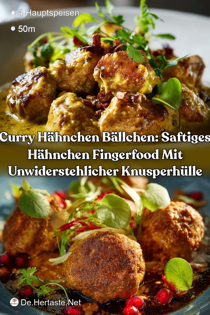 Curry H&auml;hnchen B&auml;llchen: Saftiges H&auml;hnchen Fingerfood mit unwiderstehlicher Knusperh&uuml;lle