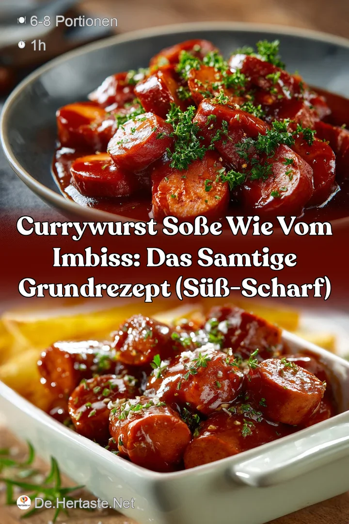 Currywurst So&szlig;e wie vom Imbiss: Das samtige Grundrezept (s&uuml;&szlig;-scharf)