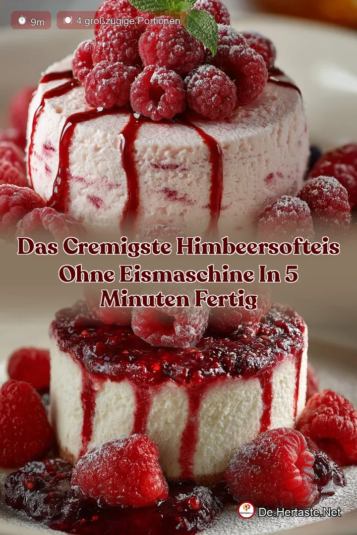 Das cremigste HimbeerSofteis ohne Eismaschine In 5 Minuten fertig