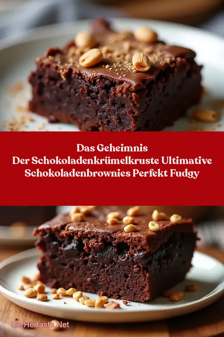 Das Geheimnis der SchokoladenKr&uuml;melKruste Ultimative SchokoladenBrownies Perfekt Fudgy