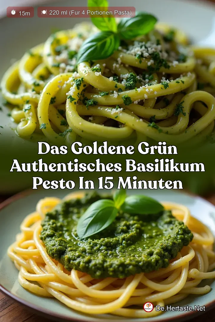 Das Goldene Gr&uuml;n Authentisches Basilikum Pesto in 15 Minuten
