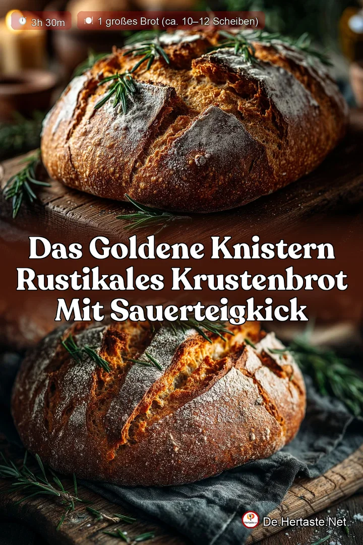 Das Goldene Knistern Rustikales Krustenbrot mit SauerteigKick