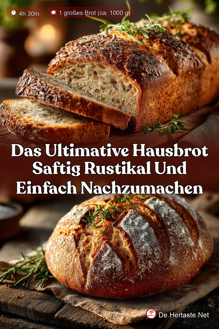 Das ultimative Hausbrot Saftig rustikal und einfach nachzumachen