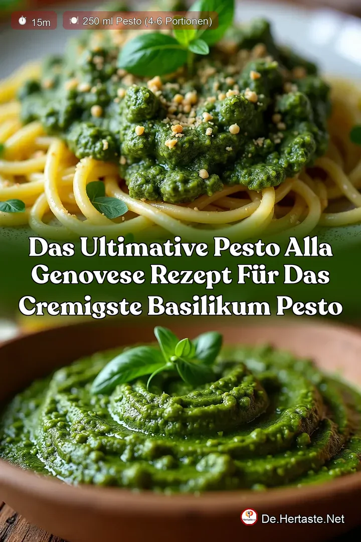 Das ultimative Pesto alla Genovese Rezept f&uuml;r das cremigste Basilikum Pesto