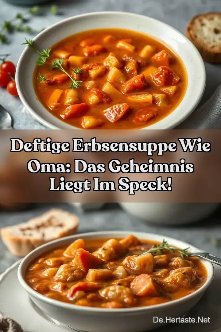 Deftige Erbsensuppe wie Oma: Das Geheimnis liegt im Speck!