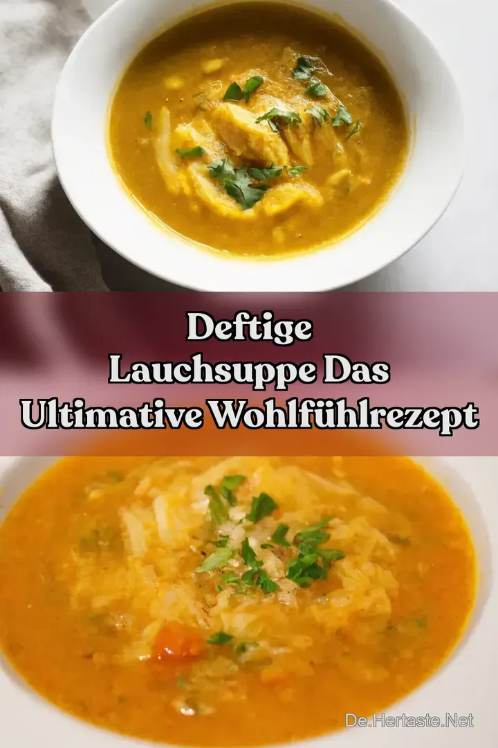 Deftige Lauchsuppe Das ultimative Wohlf&uuml;hlRezept