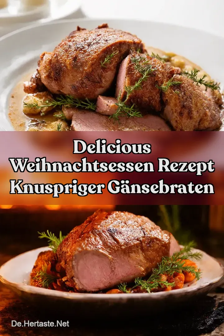 Delicious Weihnachtsessen Rezept Knuspriger G&auml;nsebraten