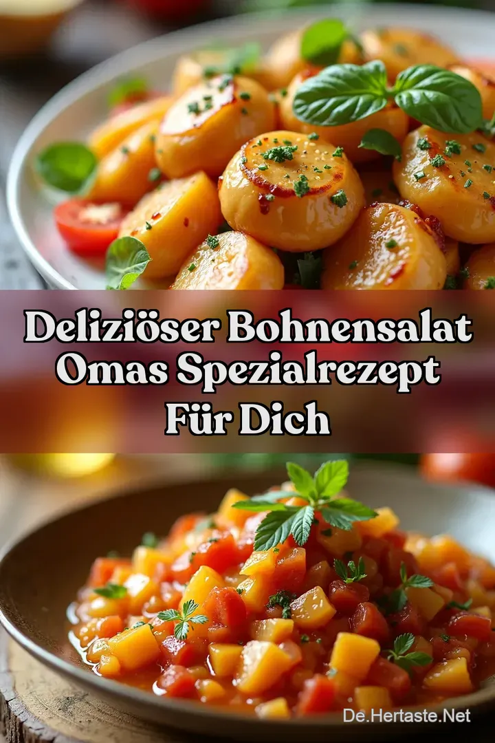 Delizi&ouml;ser Bohnensalat Omas Spezialrezept f&uuml;r Dich