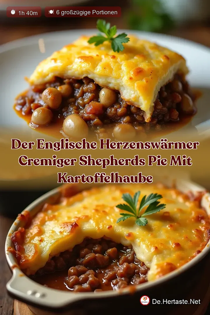 Der Englische Herzensw&auml;rmer Cremiger Shepherds Pie mit Kartoffelhaube