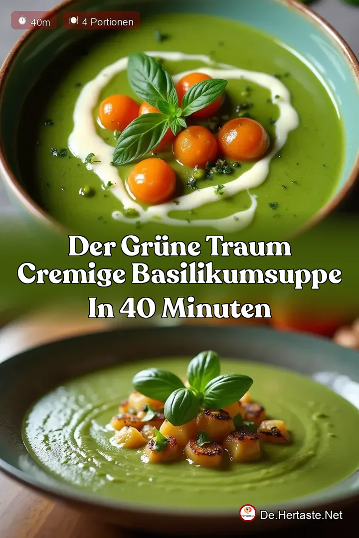 Der gr&uuml;ne Traum Cremige Basilikumsuppe in 40 Minuten