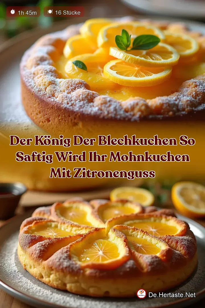 Der K&ouml;nig der Blechkuchen So saftig wird Ihr Mohnkuchen mit Zitronenguss