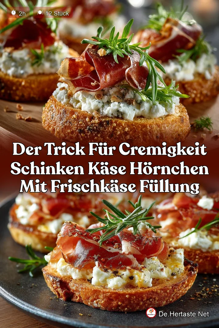 Der Trick f&uuml;r Cremigkeit Schinken K&auml;se H&ouml;rnchen mit Frischk&auml;se F&uuml;llung
