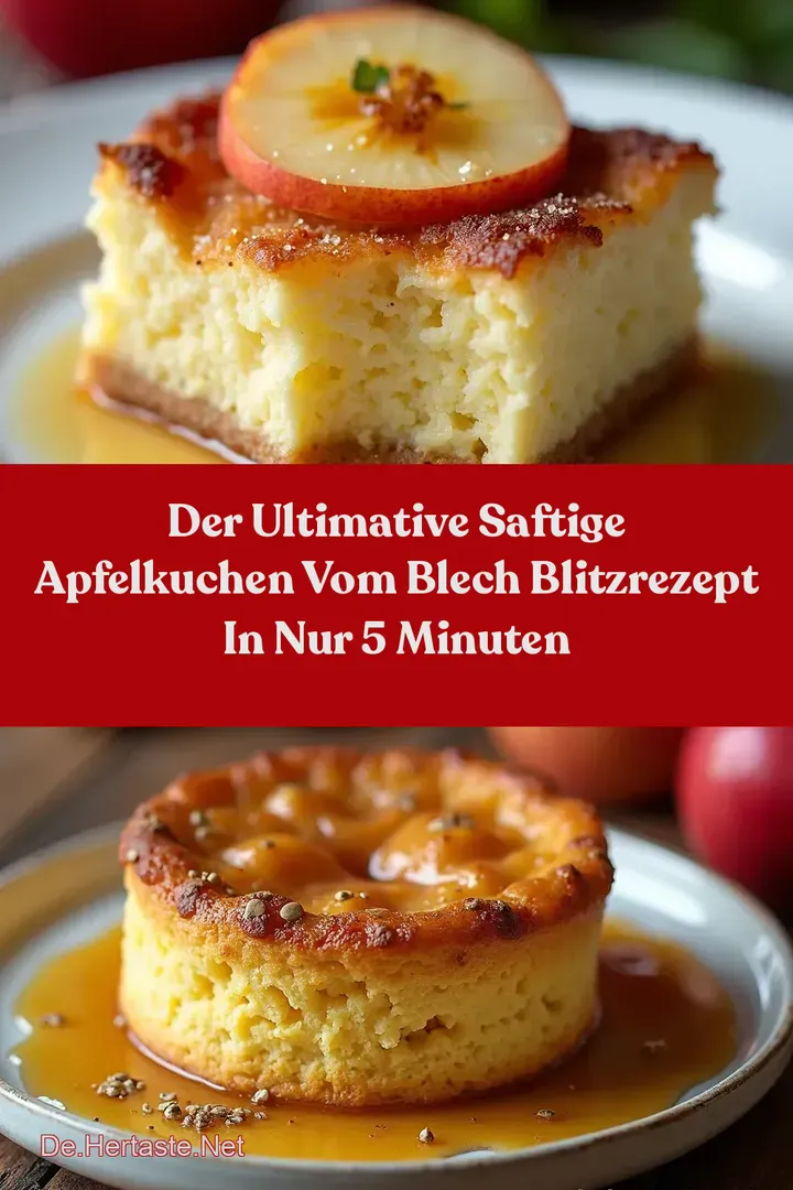 Der Ultimative Saftige Apfelkuchen vom Blech BlitzRezept in nur 5 Minuten