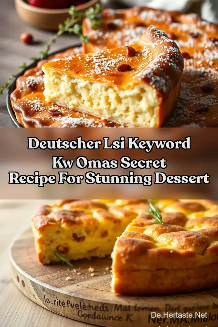Deutscher LSI keyword kw Omas Secret Recipe for Stunning Dessert