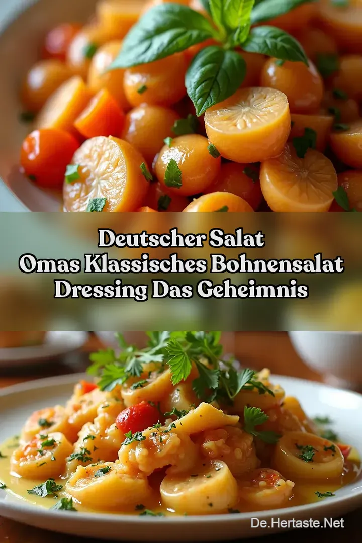 Deutscher Salat Omas Klassisches Bohnensalat Dressing Das Geheimnis