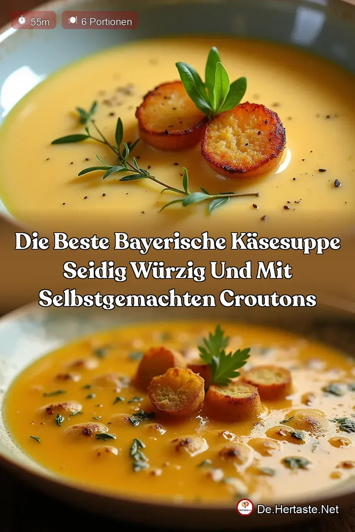 Die beste Bayerische K&auml;sesuppe Seidig w&uuml;rzig und mit selbstgemachten Croutons