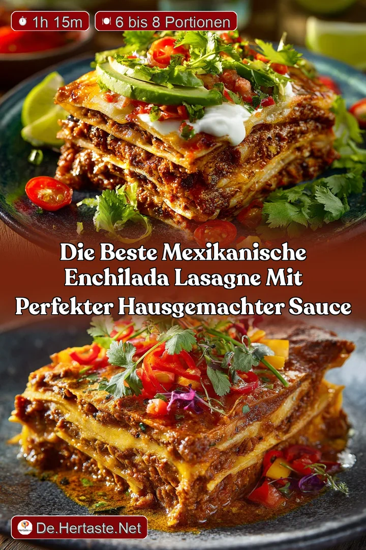 Die beste Mexikanische Enchilada Lasagne mit perfekter hausgemachter Sauce