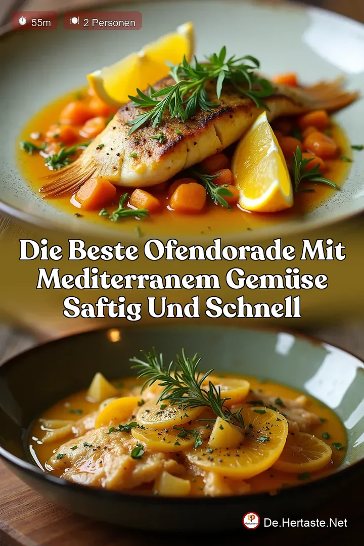 Die beste OfenDorade mit mediterranem Gem&uuml;se Saftig und schnell