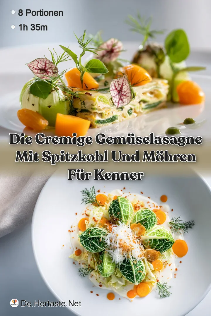 Die cremige Gem&uuml;selasagne mit Spitzkohl und M&ouml;hren f&uuml;r Kenner