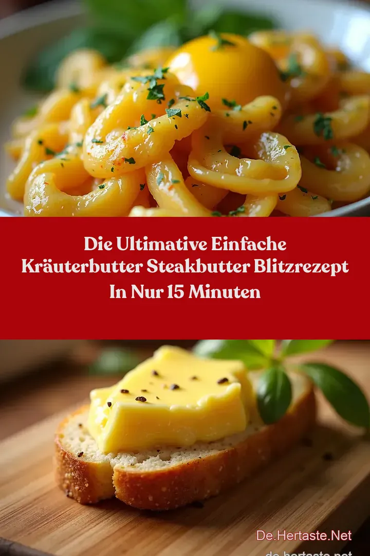 Die Ultimative Einfache Kr&auml;uterbutter Steakbutter Blitzrezept in nur 15 Minuten