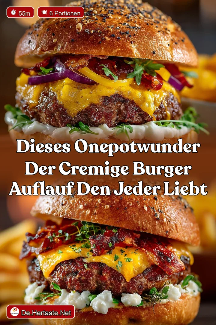 Dieses OnePotWunder Der cremige Burger Auflauf den jeder liebt