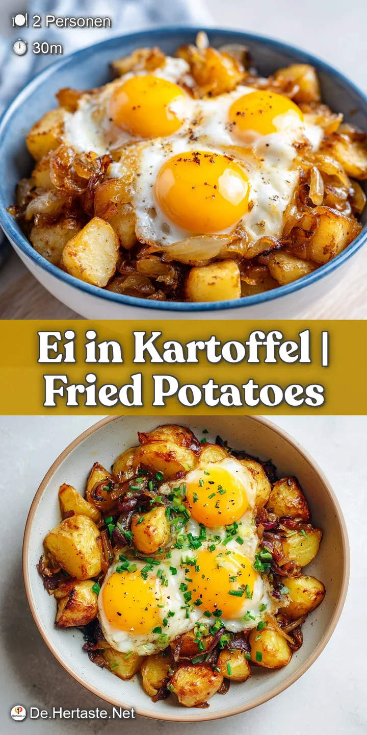 Nahaufnahme von cremigem, gelbem Eigelb, das &uuml;ber eine knusprige, goldgelbe Kartoffelrinde langsam herabflie&szlig;t.