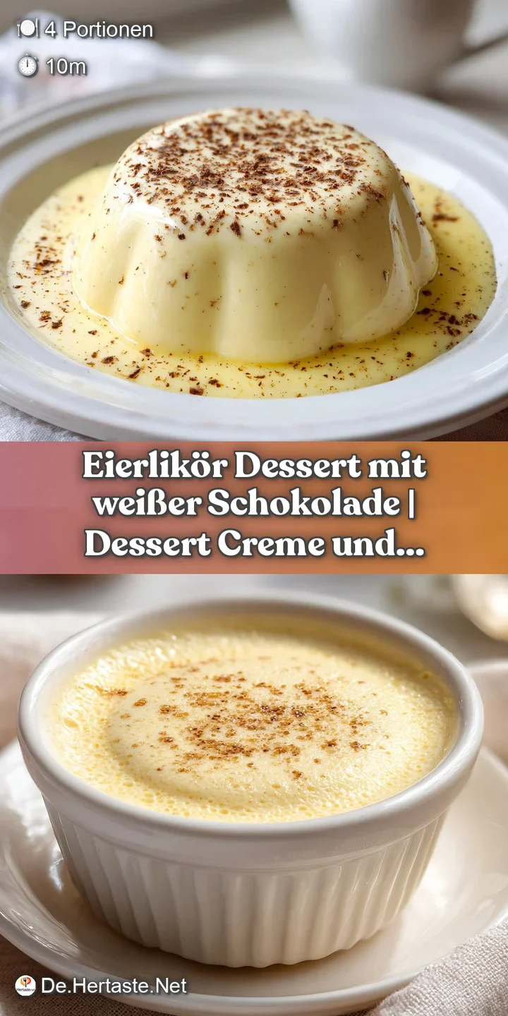 A glossy, pale yellow custard dessert topped with rich white chocolate curls and a dusting of cocoa.
