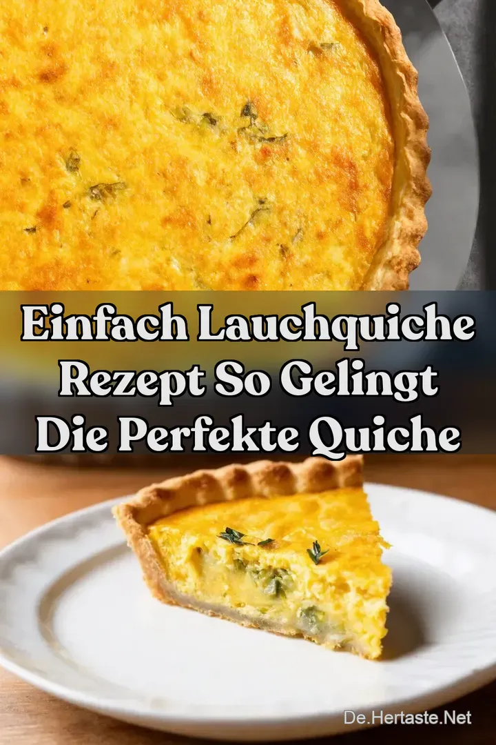 Einfach Lauchquiche Rezept So gelingt die perfekte Quiche