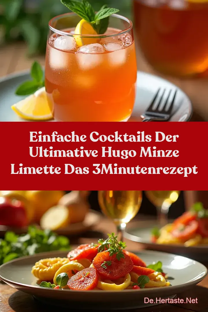 Einfache Cocktails Der ultimative Hugo Minze Limette Das 3MinutenRezept