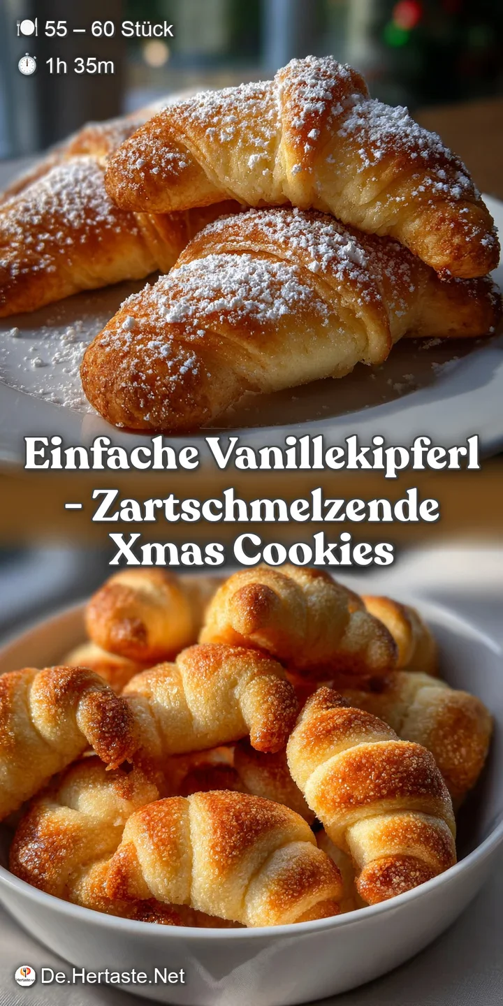 Einfache Vanillekipferl - Zartschmelzende Xmas Cookies