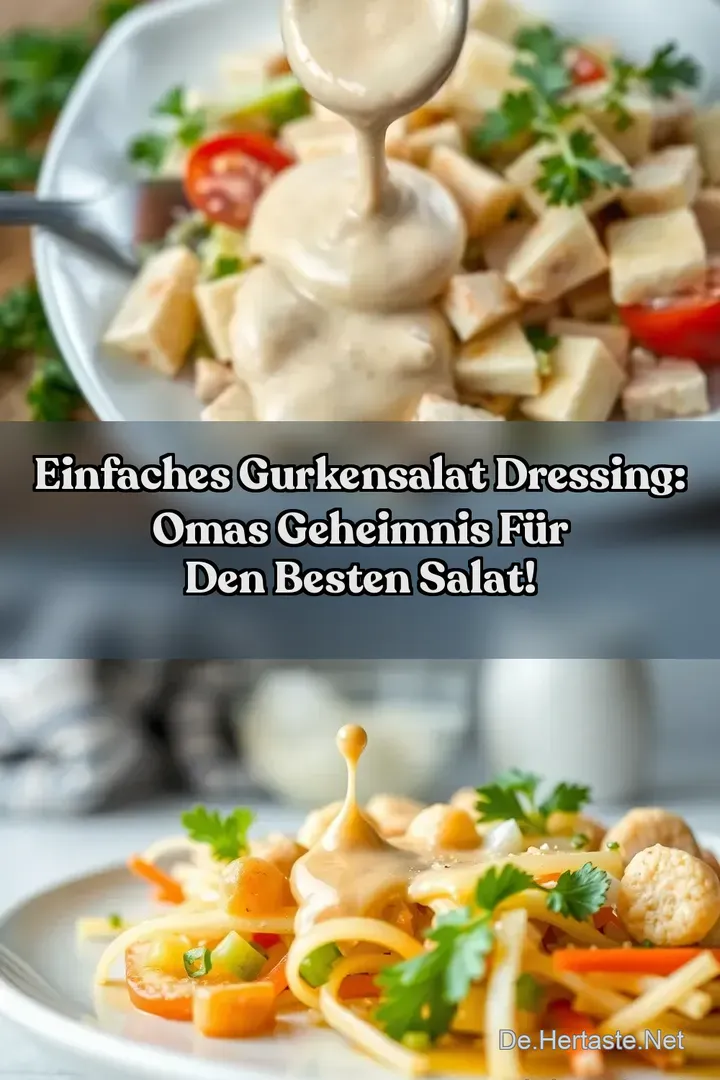 Einfaches Gurkensalat Dressing: Omas Geheimnis f&uuml;r den Besten Salat!