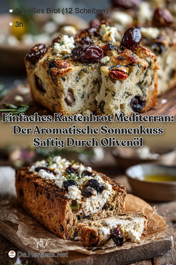 Einfaches Kastenbrot Mediterran: Der aromatische Sonnenkuss saftig durch Oliven&ouml;l