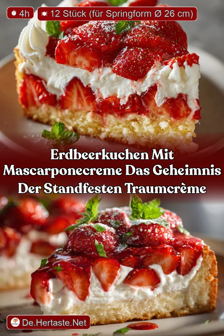Erdbeerkuchen mit MascarponeCreme Das Geheimnis der standfesten Traumcr&egrave;me