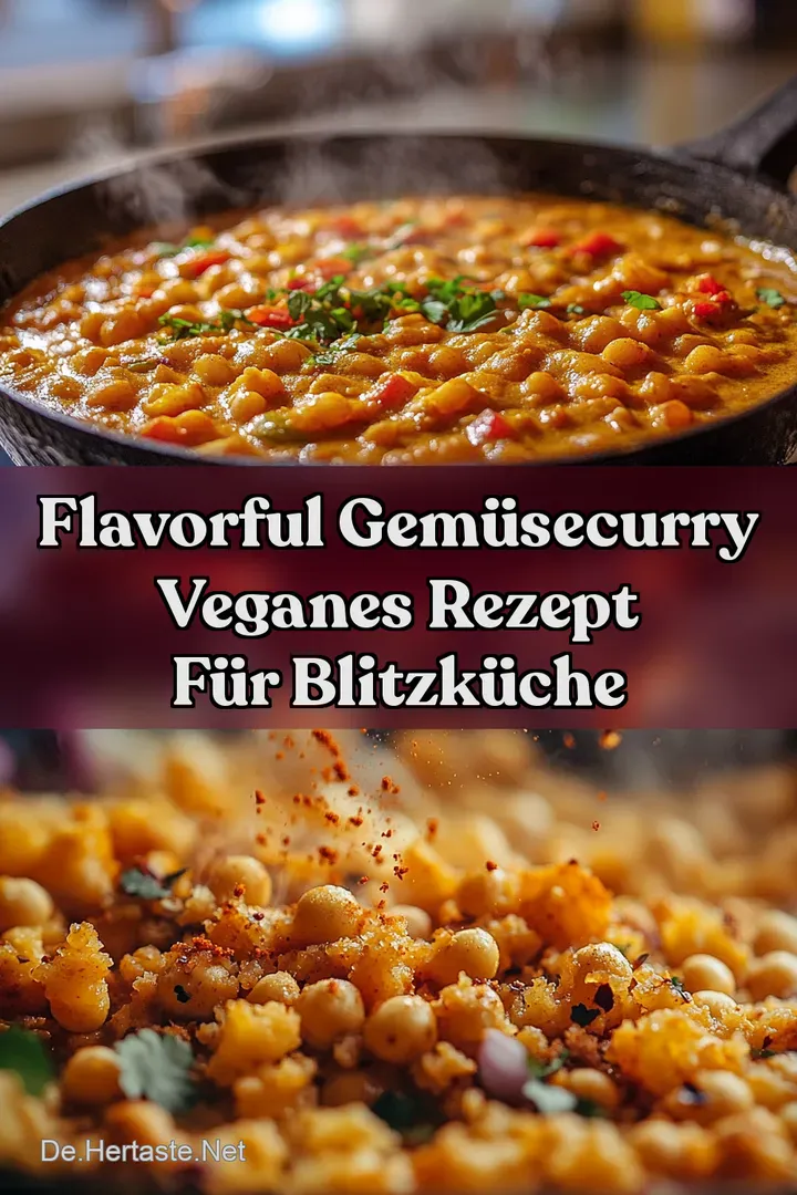 Flavorful Gem&uuml;seCurry Veganes Rezept f&uuml;r Blitzk&uuml;che