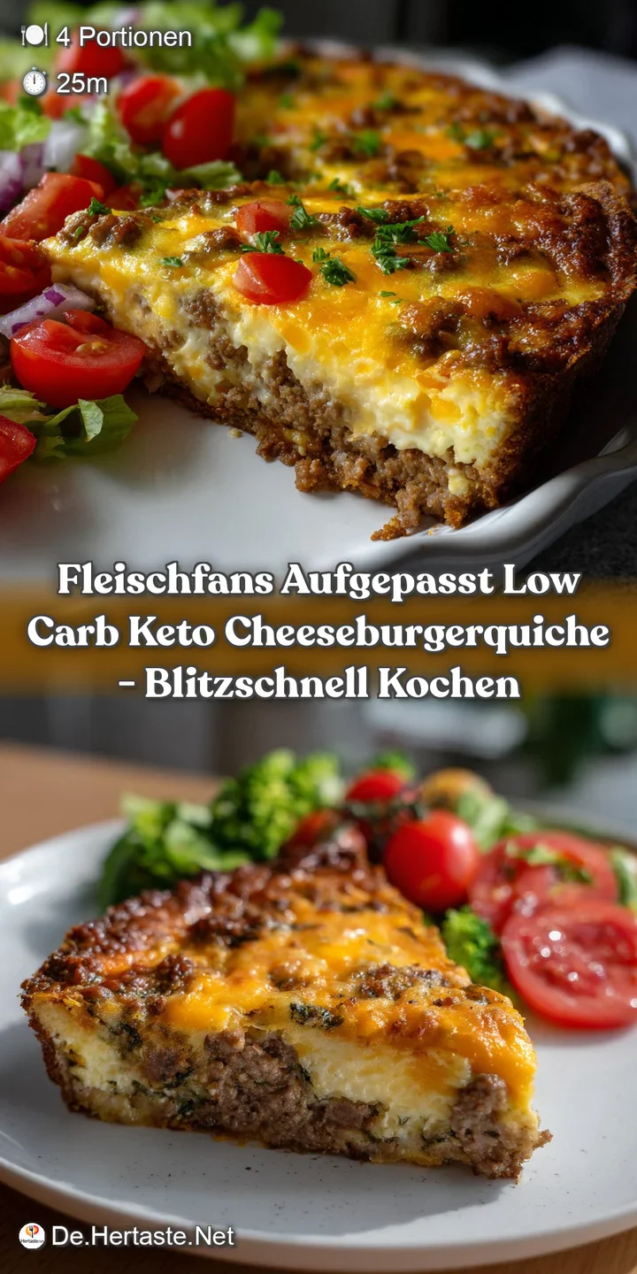 Fleischfans Aufgepasst Low Carb Keto CheeseburgerQuiche - Blitzschnell Kochen
