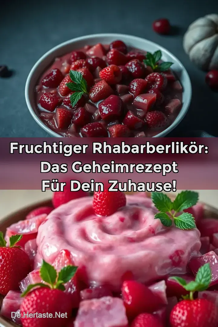 Fruchtiger Rhabarberlik&ouml;r: Das Geheimrezept f&uuml;r dein Zuhause!