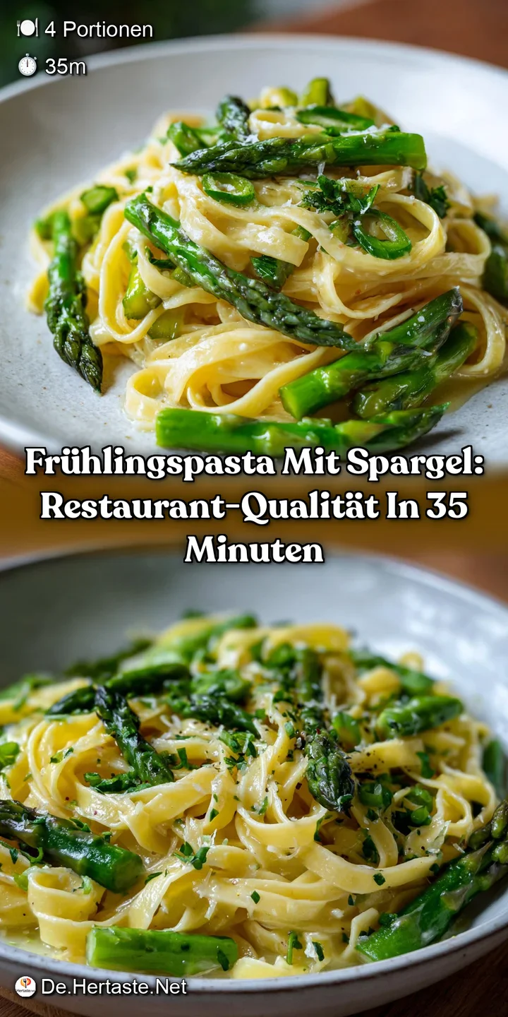 Fr&uuml;hlingspasta mit Spargel: Restaurant-Qualit&auml;t in 35 Minuten
