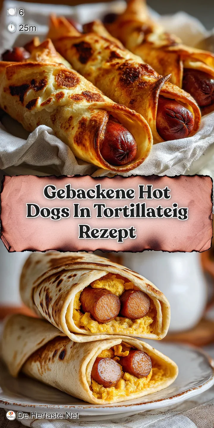 Close-up reveals a golden, flaky tortilla crust embracing a juicy hot dog, hinting at the delicious, savory filling inside.