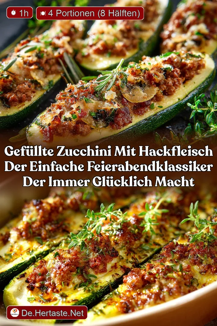 Gef&uuml;llte Zucchini mit Hackfleisch Der einfache FeierabendKlassiker der immer gl&uuml;cklich macht