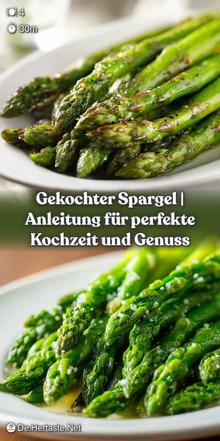 Close-up of perfectly cooked, vibrant green asparagus, showing a tender, slightly crisp texture glistening with light.