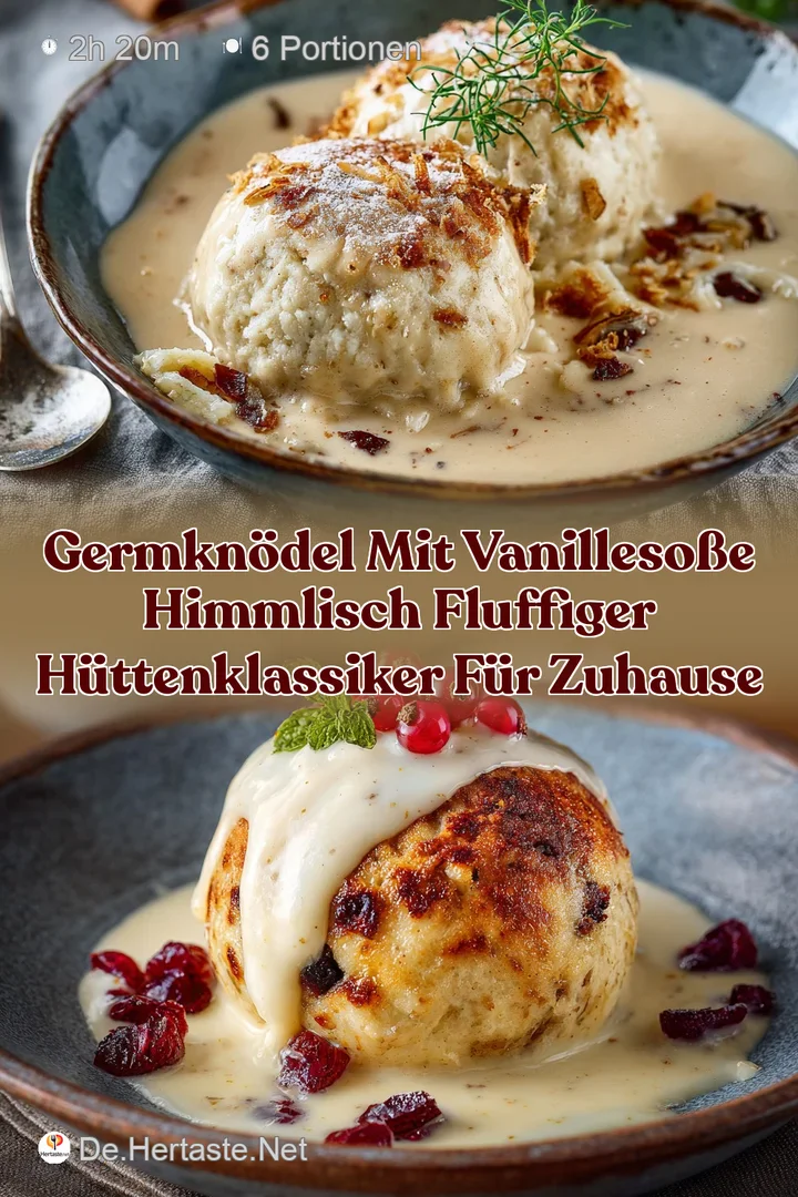Germkn&ouml;del mit Vanilleso&szlig;e Himmlisch fluffiger H&uuml;ttenKlassiker f&uuml;r Zuhause