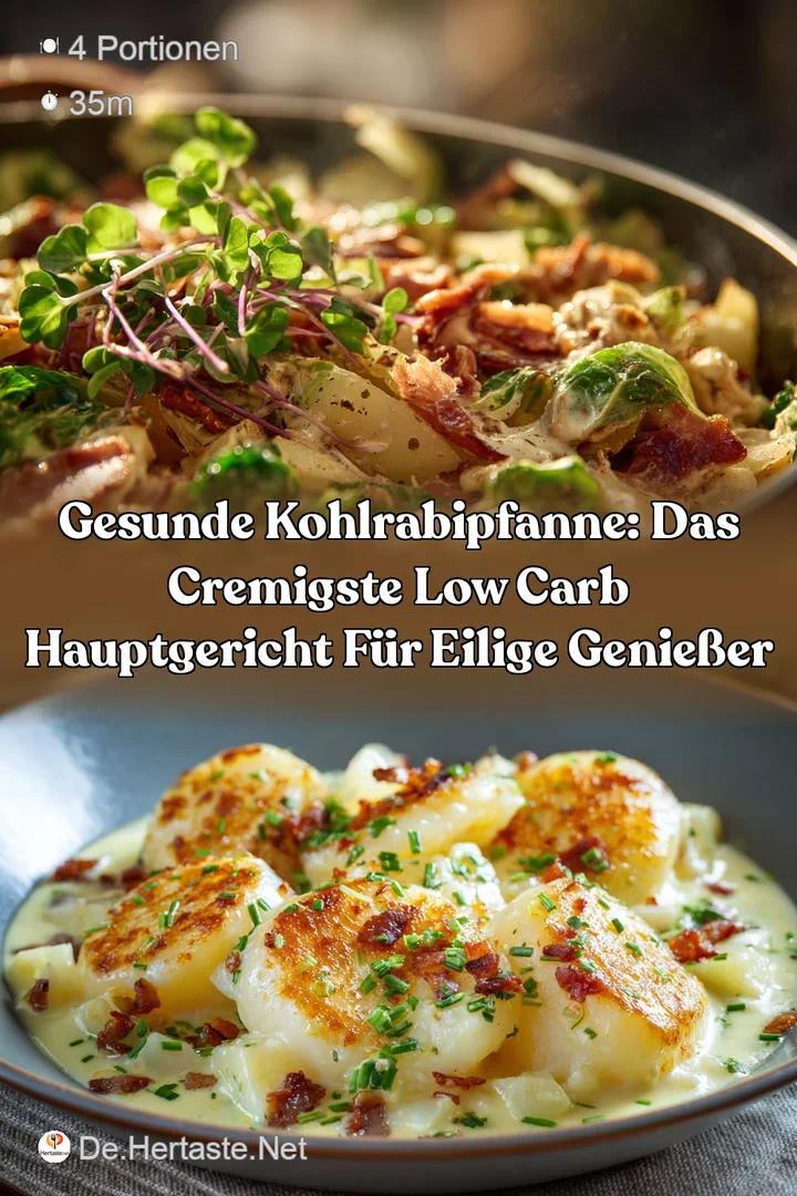 Gesunde KohlrabiPfanne: Das cremigste Low Carb Hauptgericht f&uuml;r eilige Genie&szlig;er
