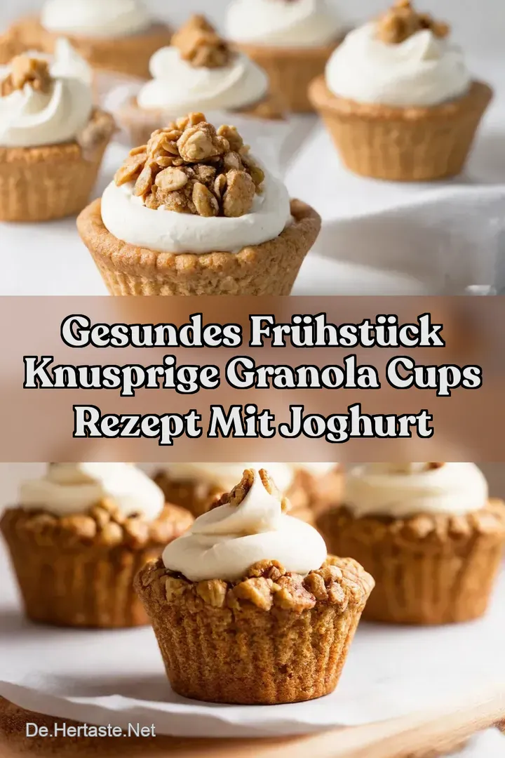 Gesundes Fr&uuml;hst&uuml;ck Knusprige Granola Cups Rezept mit Joghurt