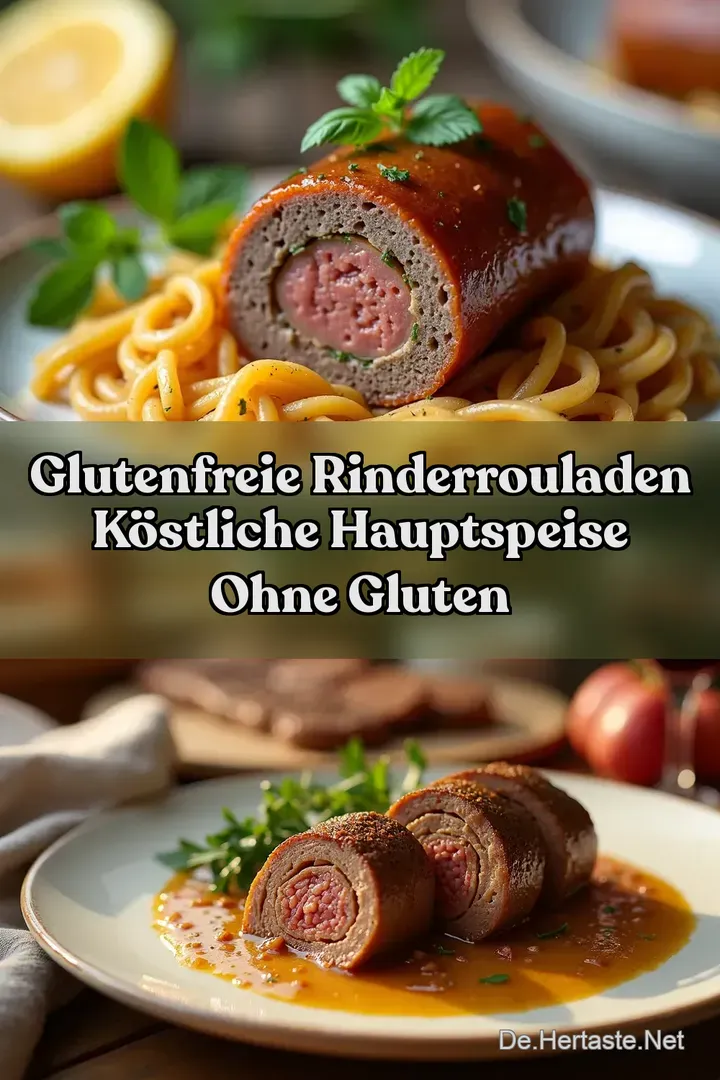 Glutenfreie Rinderrouladen K&ouml;stliche Hauptspeise ohne Gluten