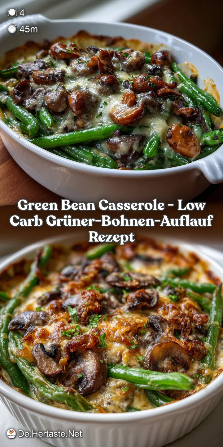 Green Bean Casserole - Low Carb Gr&uuml;ner-Bohnen-Auflauf Rezept