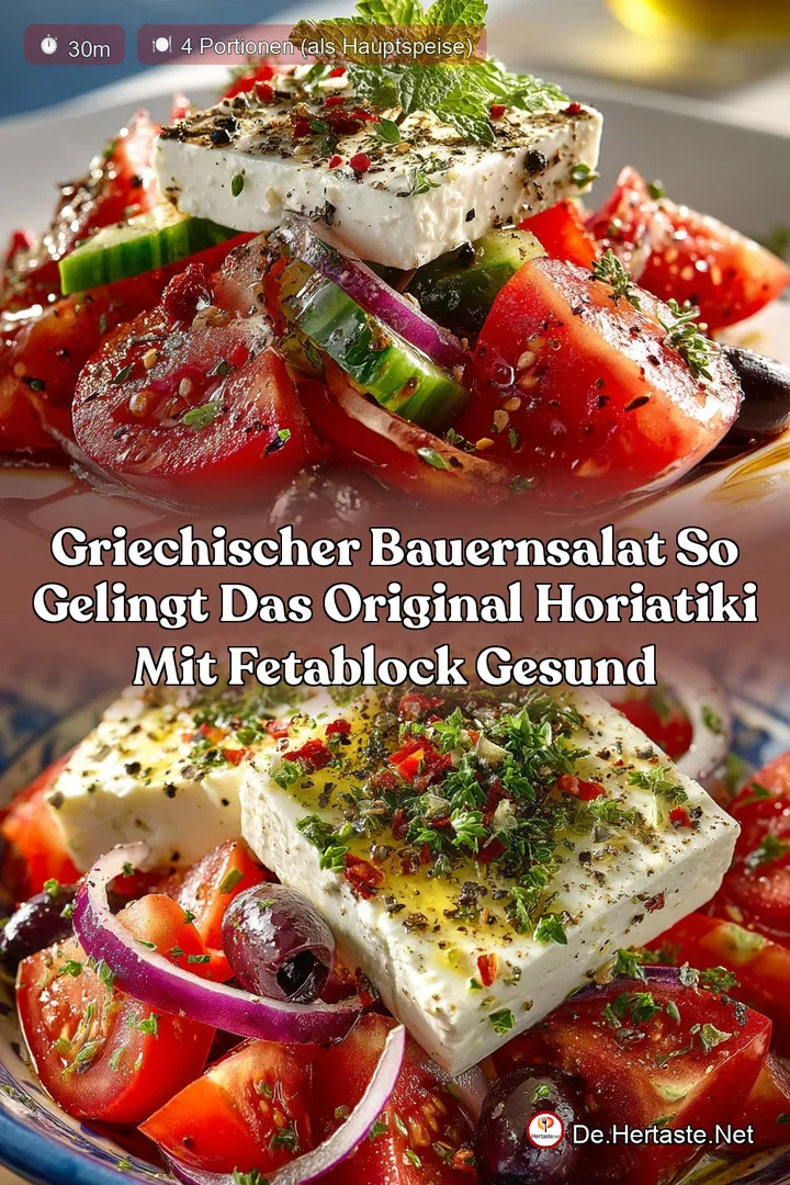 Griechischer Bauernsalat So gelingt das Original Horiatiki mit FetaBlock gesund