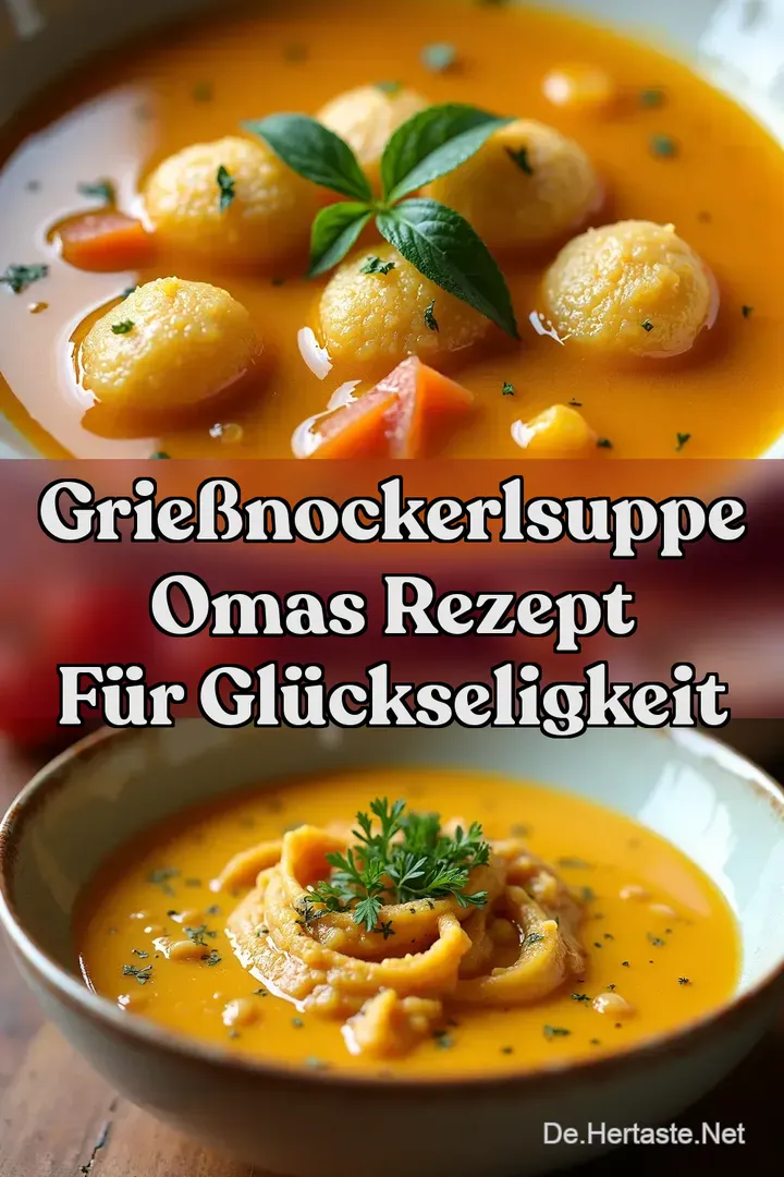 Grie&szlig;nockerlsuppe Omas Rezept F&uuml;r Gl&uuml;ckseligkeit